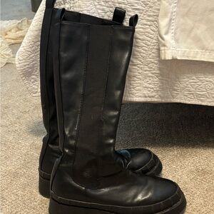 SOLD Princess Polly Black Knee-High Leather Boots